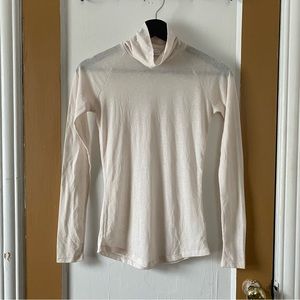 Tissue-weight long-sleeve turtleneck shirt